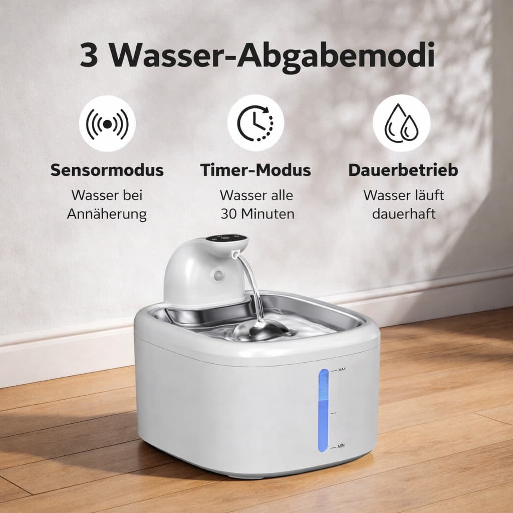 Katzenbrunnen ohne Kabel - moderner Trinkbrunnen mit Akku für Hunde & Katzen – jetzt bei Furrivio kaufen