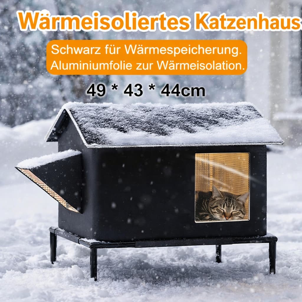Katzenhaus für draußen - winterfest | Outdoor Haus für Katzen für Hunde & Katzen – jetzt bei Furrivio™ kaufen