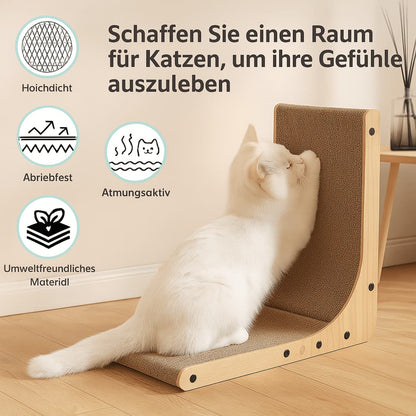 Katzenkratzbrett L - Form – Wandmontage & Spielball | Furrivio™ für Hunde & Katzen – jetzt bei Furrivio™ kaufen