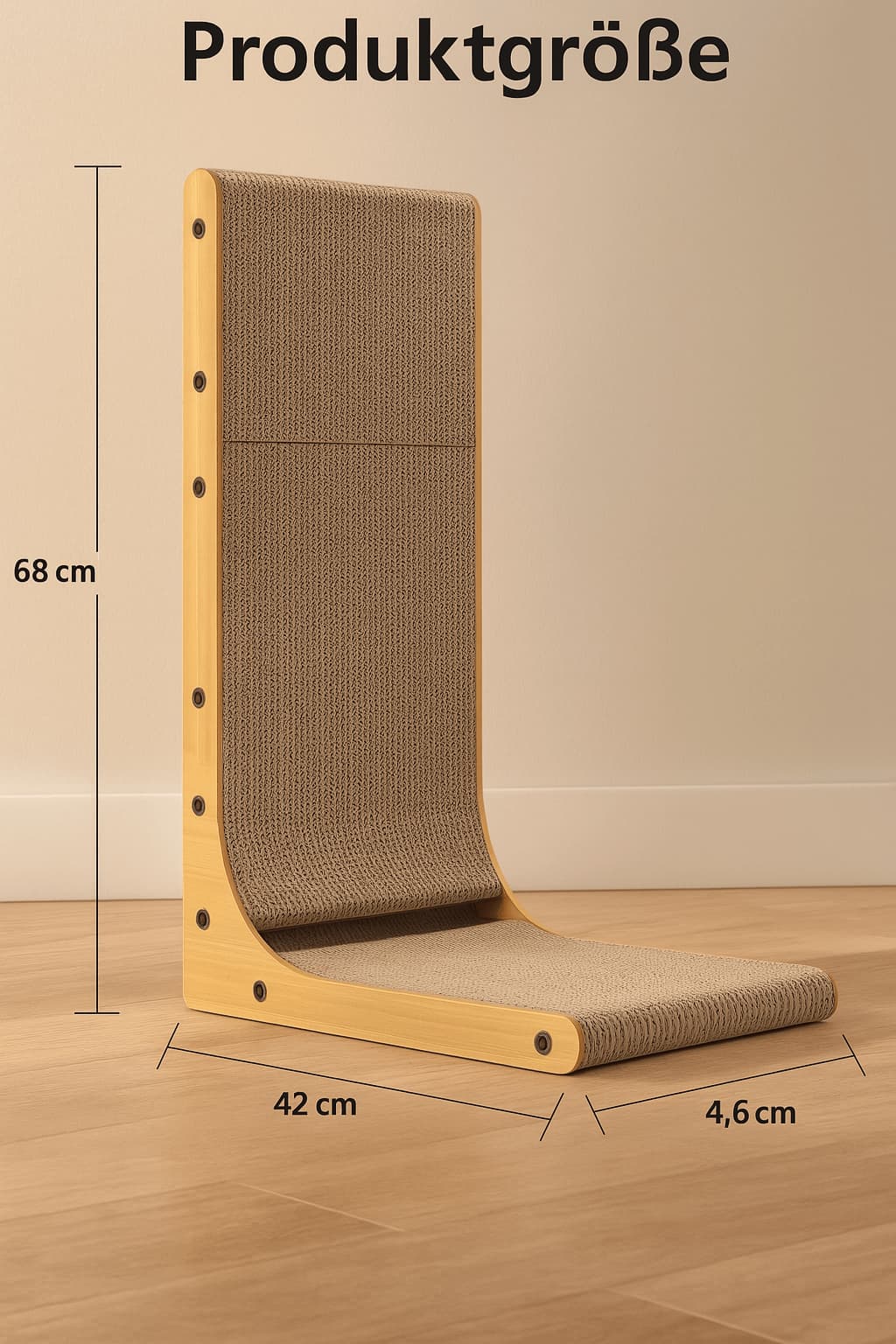 Katzenkratzbrett L - Form – Wandmontage & Spielball | Furrivio™ für Hunde & Katzen – jetzt bei Furrivio™ kaufen