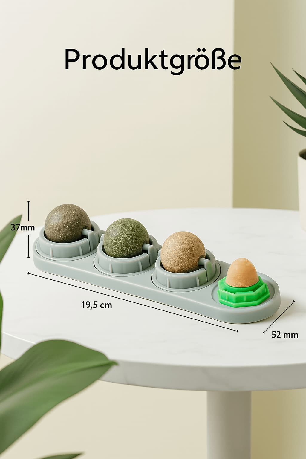 Katzenminze - Spielzeug mit Japanischer Katzenminze – Zahnpflege & Schleckball zur Beschäftigung & Zahnung