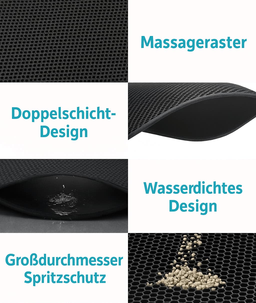 Katzenstreumatte – Doppel­schichtig, Wasser­dicht & Rutsch­fest | Furrivio™ für Hunde & Katzen – jetzt bei Furrivio™ kaufen