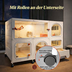 Katzenvilla – Geräumiger Katzenkäfig Indoor mit Ebenen | Furrivio™ für Hunde & Katzen – jetzt bei Furrivio kaufen