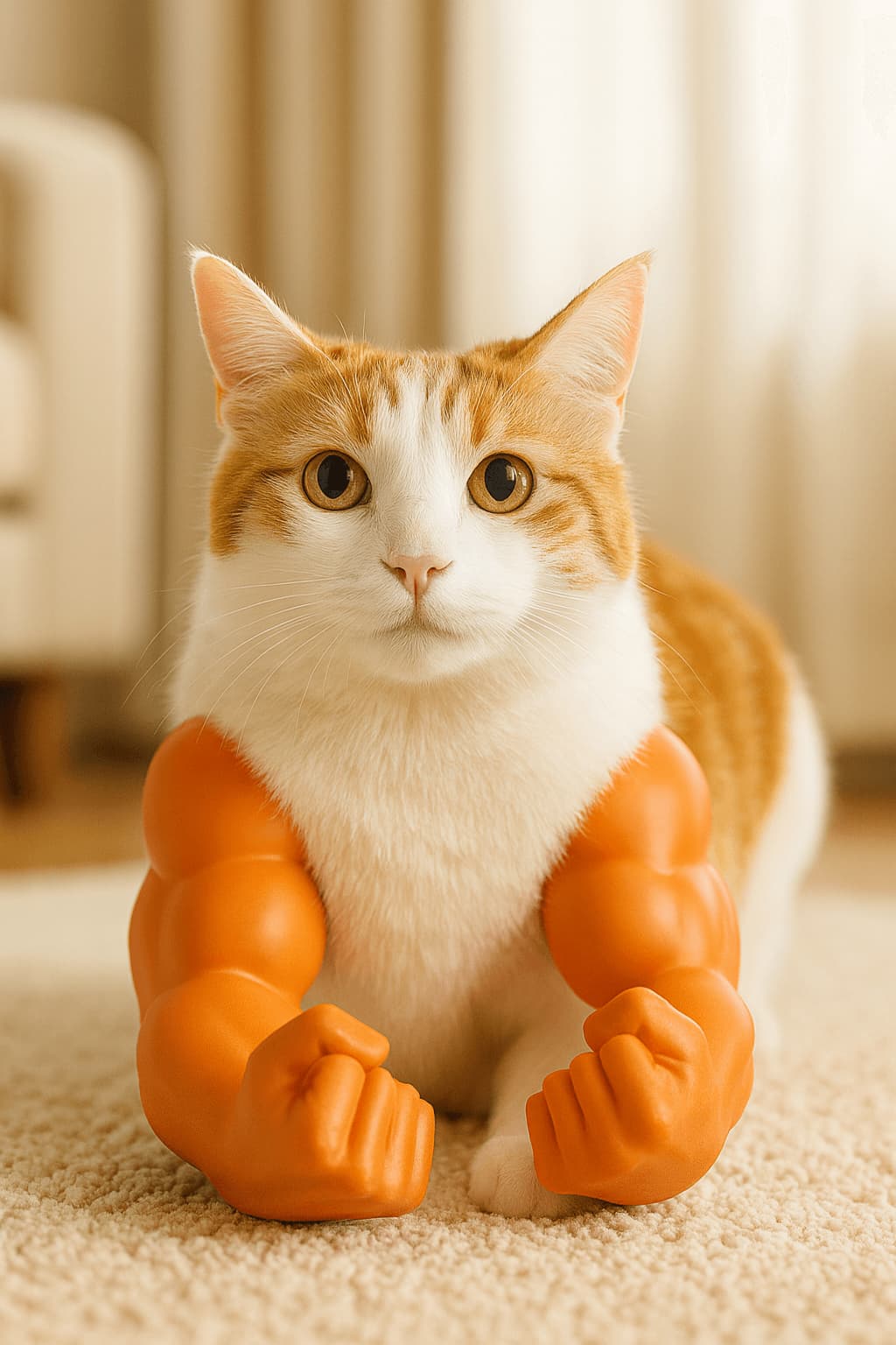 Kostüm für Katzen: Muskelarme - Lustiges Katzen Kostüm | Furrivio™ für Hunde & Katzen – jetzt bei Furrivio™ kaufen