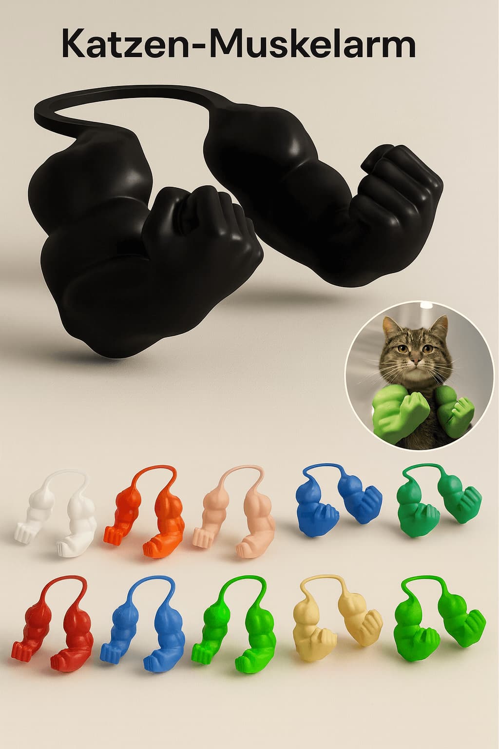 Kostüm für Katzen: Muskelarme - Lustiges Katzen Kostüm | Furrivio™ für Hunde & Katzen – jetzt bei Furrivio™ kaufen