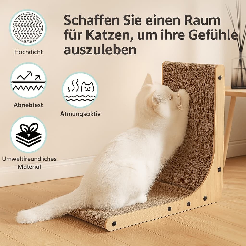 Kratzbrett für Katzen – Wandmontierbar mit Spielball für Hunde & Katzen – jetzt bei Furrivio™ kaufen