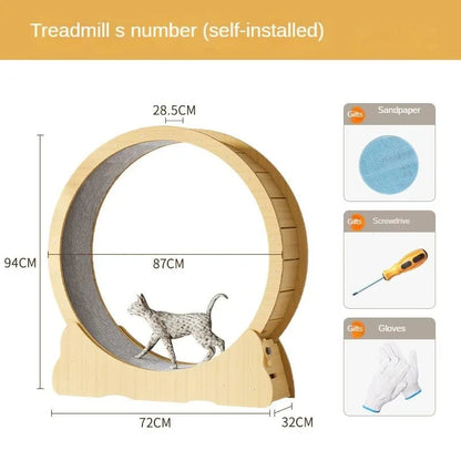 Laufrad für Katzen – Katzenrad aus Holz | Furrivio™ für Hunde & Katzen – jetzt bei Furrivio™ kaufen