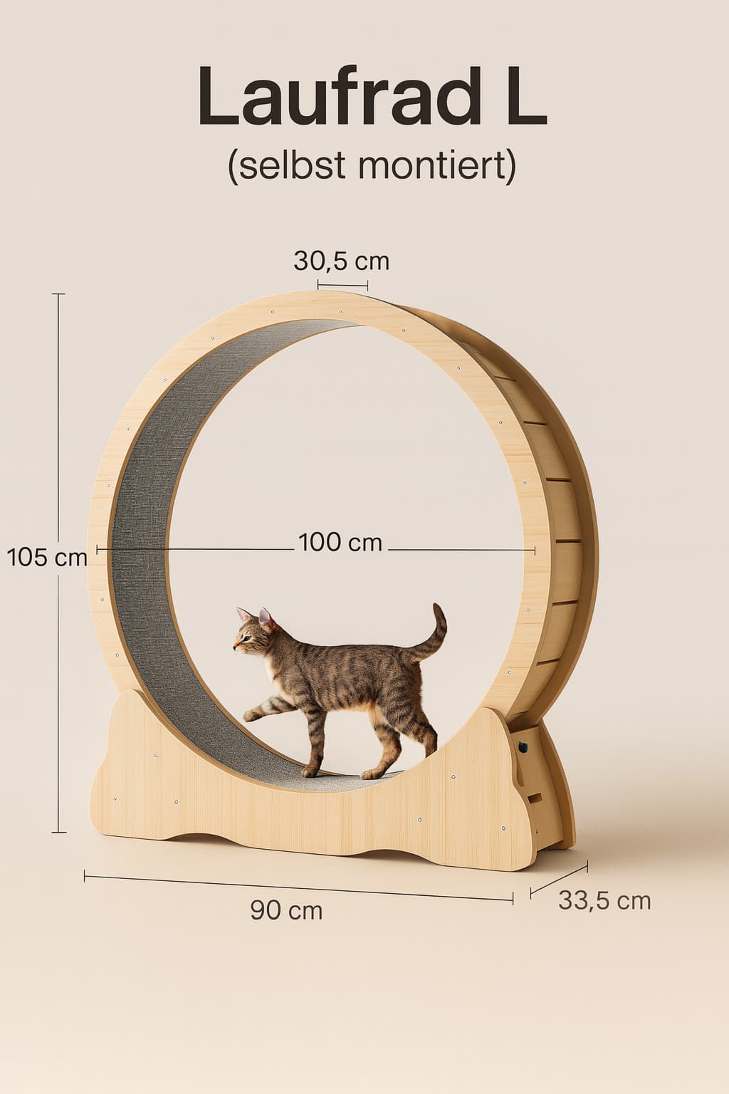 Laufrad für Katzen – Katzenrad aus Holz | Furrivio™ für Hunde & Katzen – jetzt bei Furrivio™ kaufen