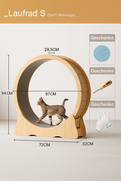 Laufrad für Katzen – Katzenrad aus Holz | Furrivio™ für Hunde & Katzen – jetzt bei Furrivio™ kaufen