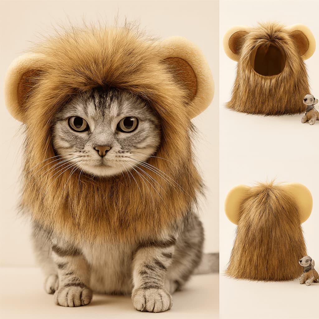 Löwenmähne für Katzen – das beste Katzen Löwenkostüm | Furrivio™ für Hunde & Katzen – jetzt bei Furrivio™ kaufen