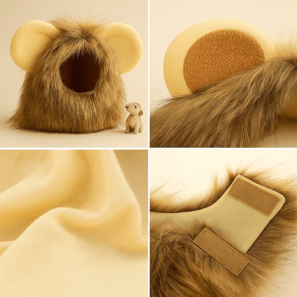 Löwenmähne für Katzen – das beste Katzen Löwenkostüm | Furrivio™ für Hunde & Katzen – jetzt bei Furrivio™ kaufen