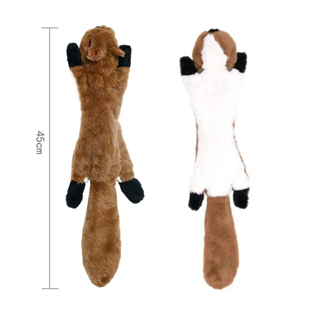 Lustiges Hundespielzeug ohne Füllung – Langlebiges Quietsch - und Knister - Kauspielzeug aus Plüsch für Hunde