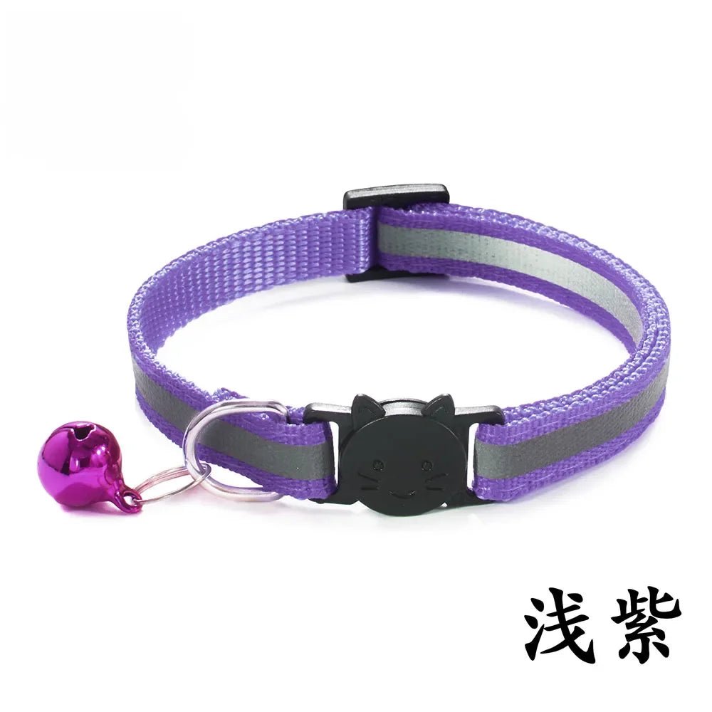 Reflektierendes Breakaway - Katzenhalsband mit Glöckchen & Sicherheitsverschluss – verstellbar, reflektiv & ausreißbar | Furrivio™ für Hunde & Katzen – jetzt bei Furrivio™ kaufen