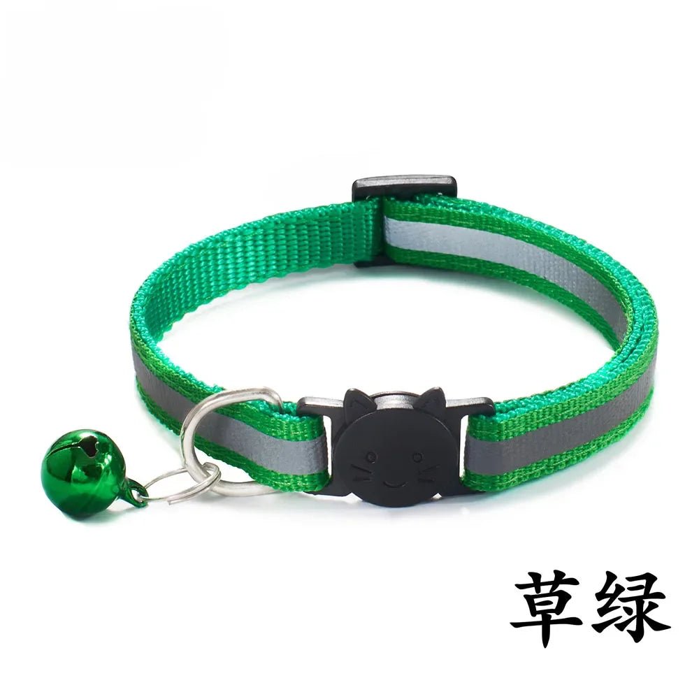 Reflektierendes Breakaway - Katzenhalsband mit Glöckchen & Sicherheitsverschluss – verstellbar, reflektiv & ausreißbar | Furrivio™ für Hunde & Katzen – jetzt bei Furrivio™ kaufen