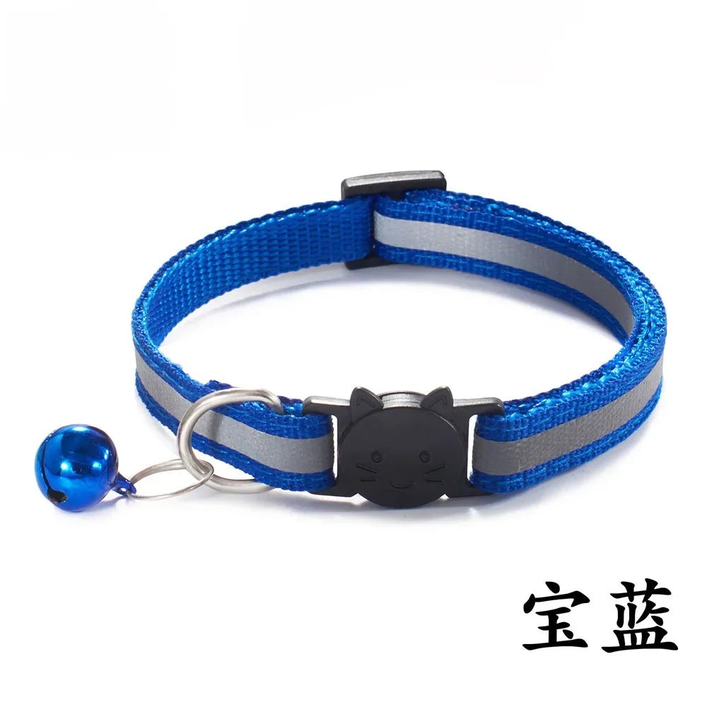 Reflektierendes Breakaway - Katzenhalsband mit Glöckchen & Sicherheitsverschluss – verstellbar, reflektiv & ausreißbar | Furrivio™ für Hunde & Katzen – jetzt bei Furrivio™ kaufen