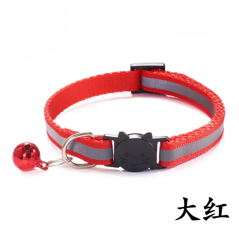 Reflektierendes Breakaway - Katzenhalsband mit Glöckchen & Sicherheitsverschluss – verstellbar, reflektiv & ausreißbar | Furrivio™ für Hunde & Katzen – jetzt bei Furrivio™ kaufen