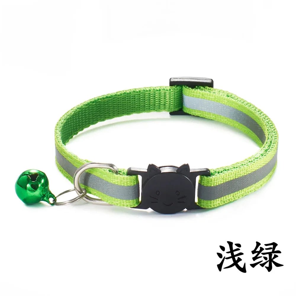 Reflektierendes Breakaway - Katzenhalsband mit Glöckchen & Sicherheitsverschluss – verstellbar, reflektiv & ausreißbar | Furrivio™ für Hunde & Katzen – jetzt bei Furrivio™ kaufen