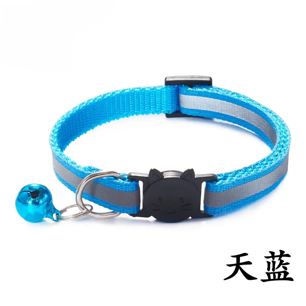 Reflektierendes Breakaway - Katzenhalsband mit Glöckchen & Sicherheitsverschluss – verstellbar, reflektiv & ausreißbar | Furrivio™ für Hunde & Katzen – jetzt bei Furrivio™ kaufen
