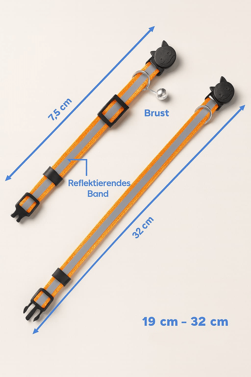 Reflektierendes Breakaway - Katzenhalsband mit Sicherheitsverschluss | Furrivio™ für Hunde & Katzen – jetzt bei Furrivio™ kaufen