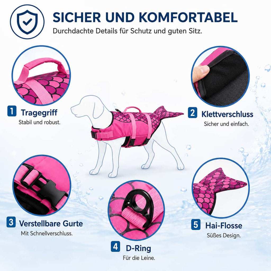 Rettungsweste für Hunde - Hunde Schwimmweste mit Auftrieb für Hunde & Katzen – jetzt bei Furrivio kaufen