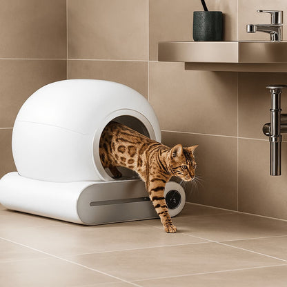 Selbstreinigendes Katzenklo – Automatische Katzentoilette | Furrivio™ für Hunde & Katzen – jetzt bei Furrivio™ kaufen
