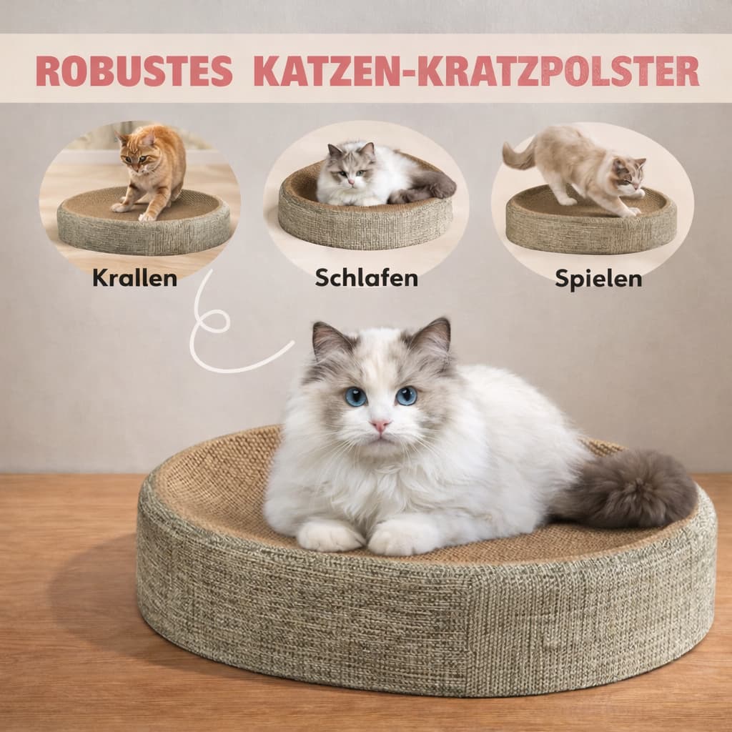 Sisal Kratzbrett - Katzen Kratzmatte (Boden) | Furrivio™ für Hunde & Katzen – jetzt bei Furrivio kaufen