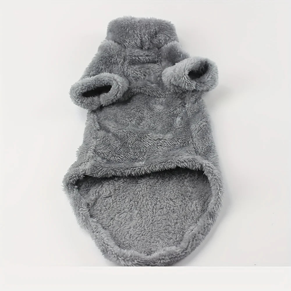 Sphynx Katzenpullover Plüsch– Warmer Winterpullover Arctic Velvet für haarlose Katzen grau | Furrivio™