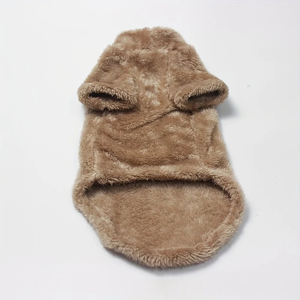 Sphynx Katzenpullover Plüsch– Warmer Winterpullover Arctic Velvet für haarlose Katzen braun | Furrivio™