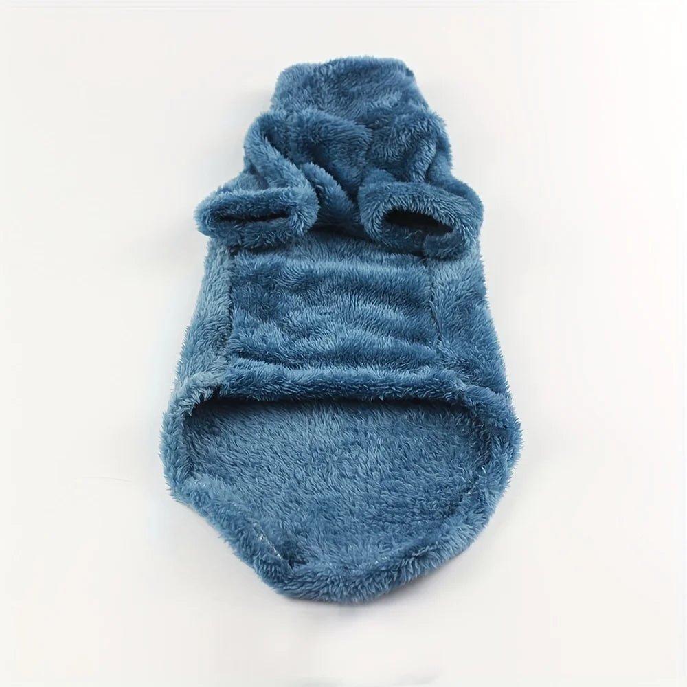 Sphynx Katzenpullover Plüsch– Warmer Winterpullover Arctic Velvet für haarlose Katzen blau | Furrivio™