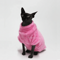 Sphynx Katzenpullover Plüsch– Warmer Winterpullover Arctic Velvet für haarlose Katzen pink | Furrivio™