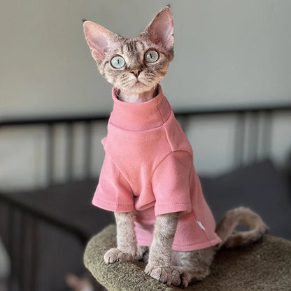 Sphynx Katzenpullover Rollkragen – Warmer Fleece Sweater für Kitten & Katzen | Herbst & Winter Kleidung | Furrivio™ für Hunde & Katzen – jetzt bei Furrivio™ kaufen