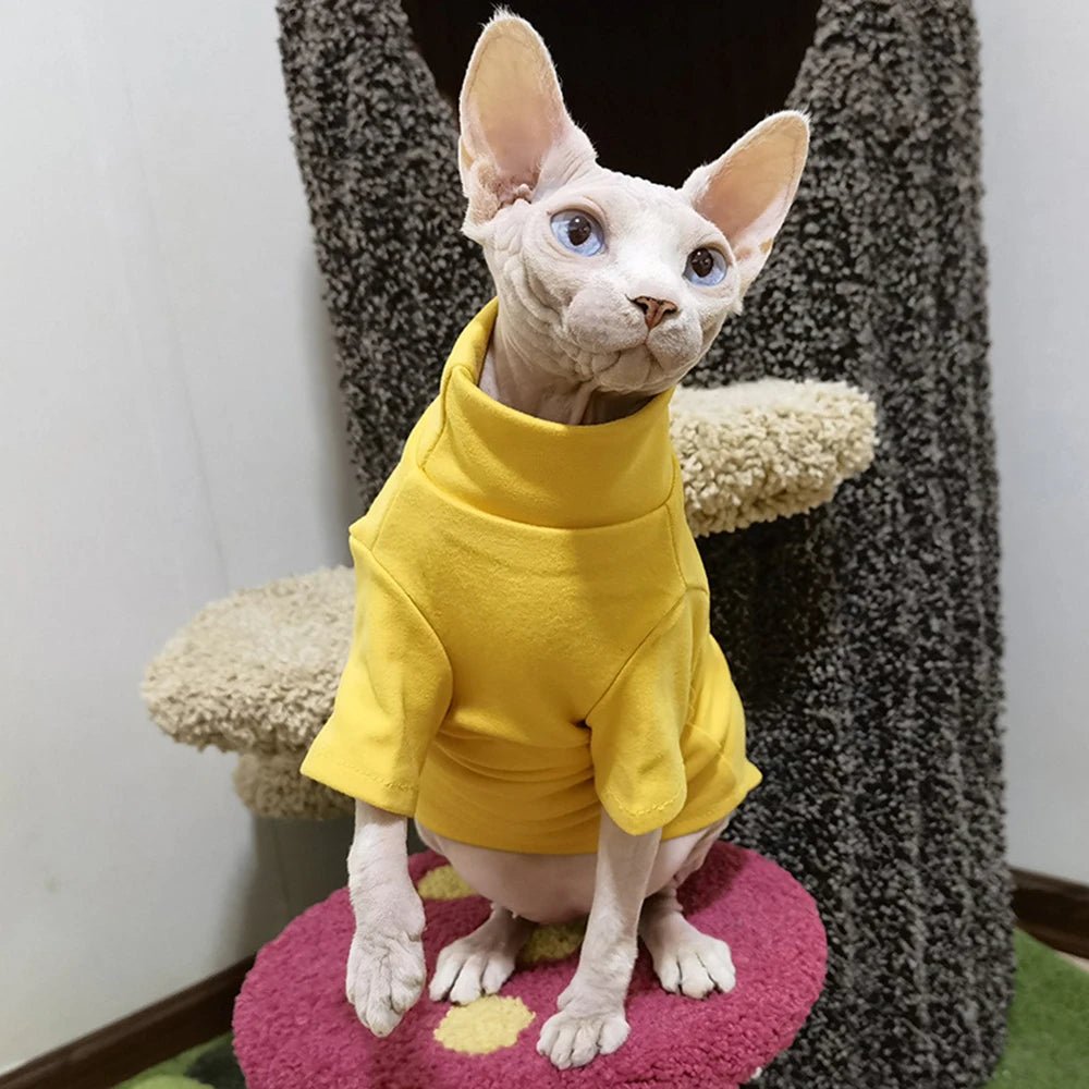 Sphynx Katzenpullover Rollkragen – Warmer Fleece Sweater für Kitten & Katzen | Herbst & Winter Kleidung | Furrivio™ für Hunde & Katzen – jetzt bei Furrivio™ kaufen