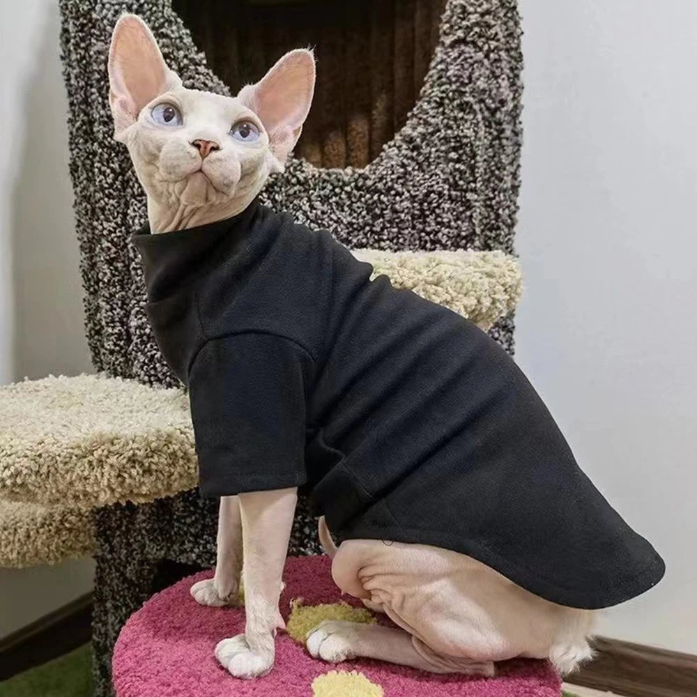 Sphynx Katzenpullover Rollkragen – Warmer Fleece Sweater für Kitten & Katzen | Herbst & Winter Kleidung | Furrivio™ für Hunde & Katzen – jetzt bei Furrivio™ kaufen
