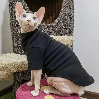 Sphynx Katzenpullover Rollkragen – Warmer Fleece Sweater für Kitten & Katzen | Herbst & Winter Kleidung | Furrivio™ für Hunde & Katzen – jetzt bei Furrivio™ kaufen