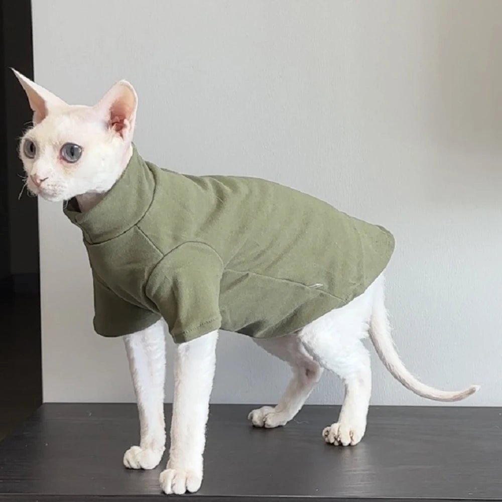 Sphynx Katzenpullover Rollkragen – Warmer Fleece Sweater für Kitten & Katzen | Herbst & Winter Kleidung | Furrivio™ für Hunde & Katzen – jetzt bei Furrivio™ kaufen
