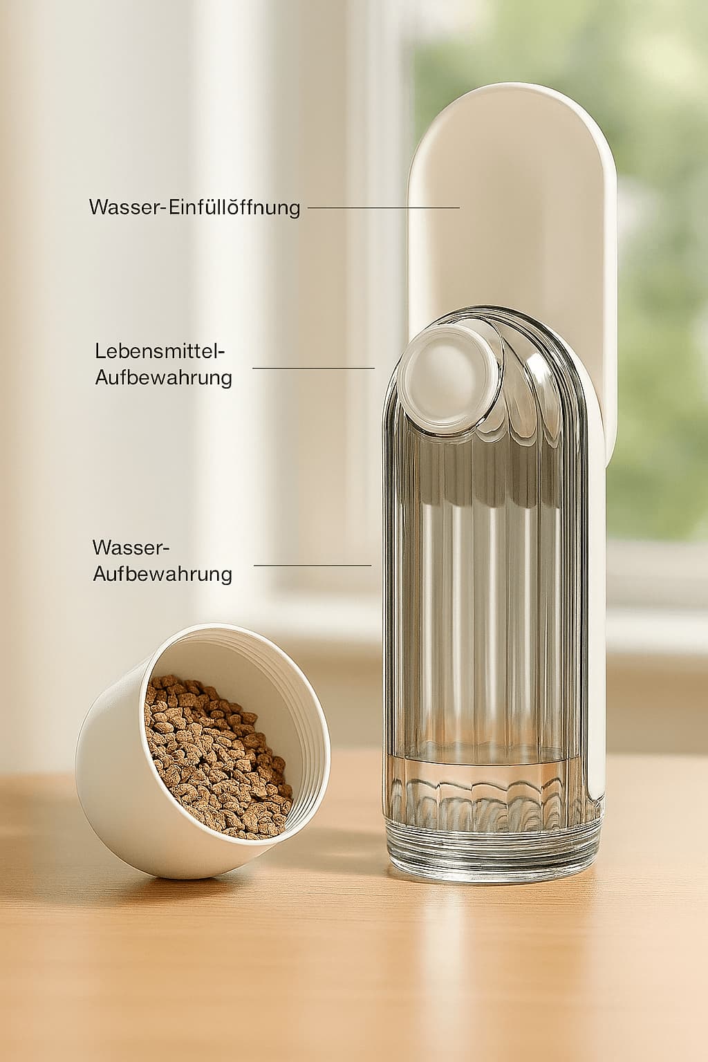 Trinkflasche für Hunde inklusive Futterschale | Furrivio™ für Hunde & Katzen – jetzt bei Furrivio™ kaufen