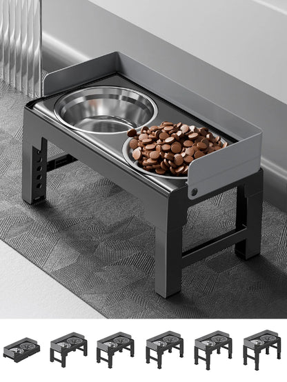 Verstellbarer Doppelnapf Hund – Erhöhter Futterständer mit Edelstahl - Schalen | Furrivio™ für Hunde & Katzen – jetzt bei Furrivio™ kaufen