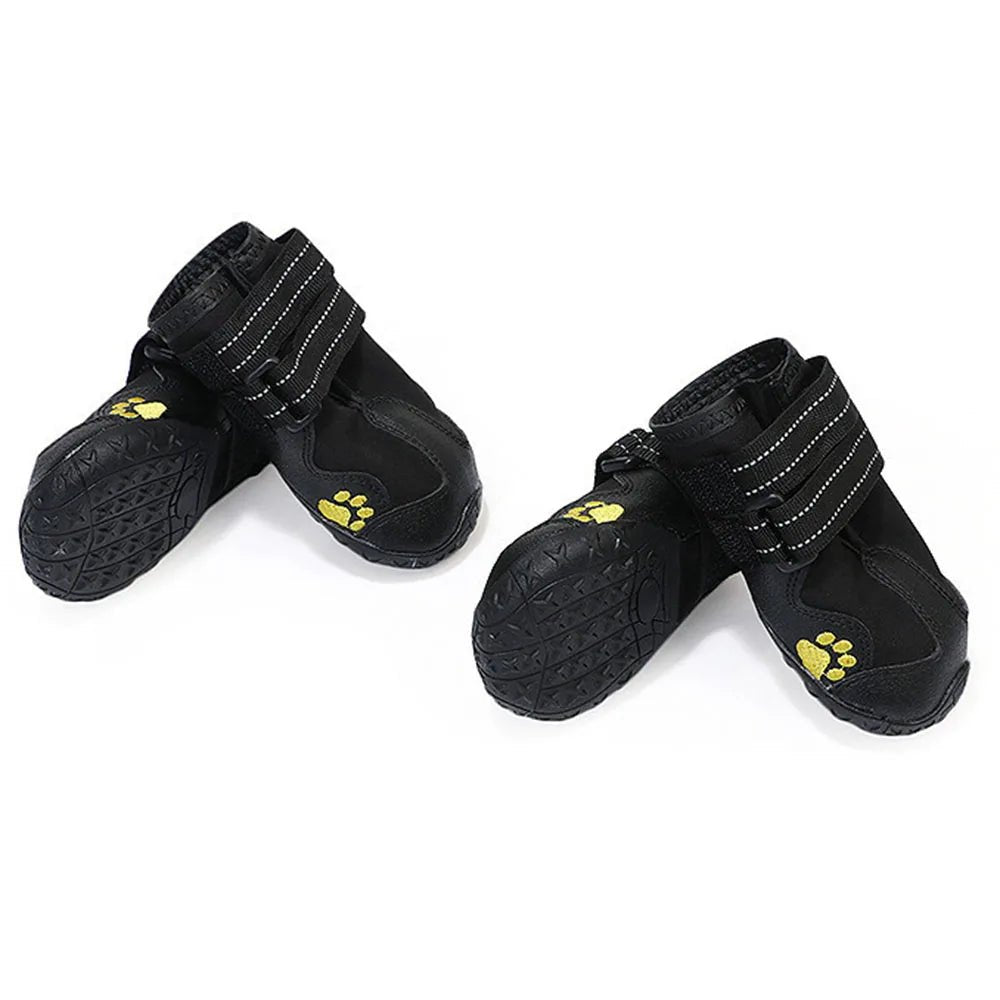 Wasserdichte Hundeschuhe | 4er Set Rutschfeste Pfotenschuhe mit Gummisohle, Reflektoren & Pfotenschutz für Winter | Furrivio™
