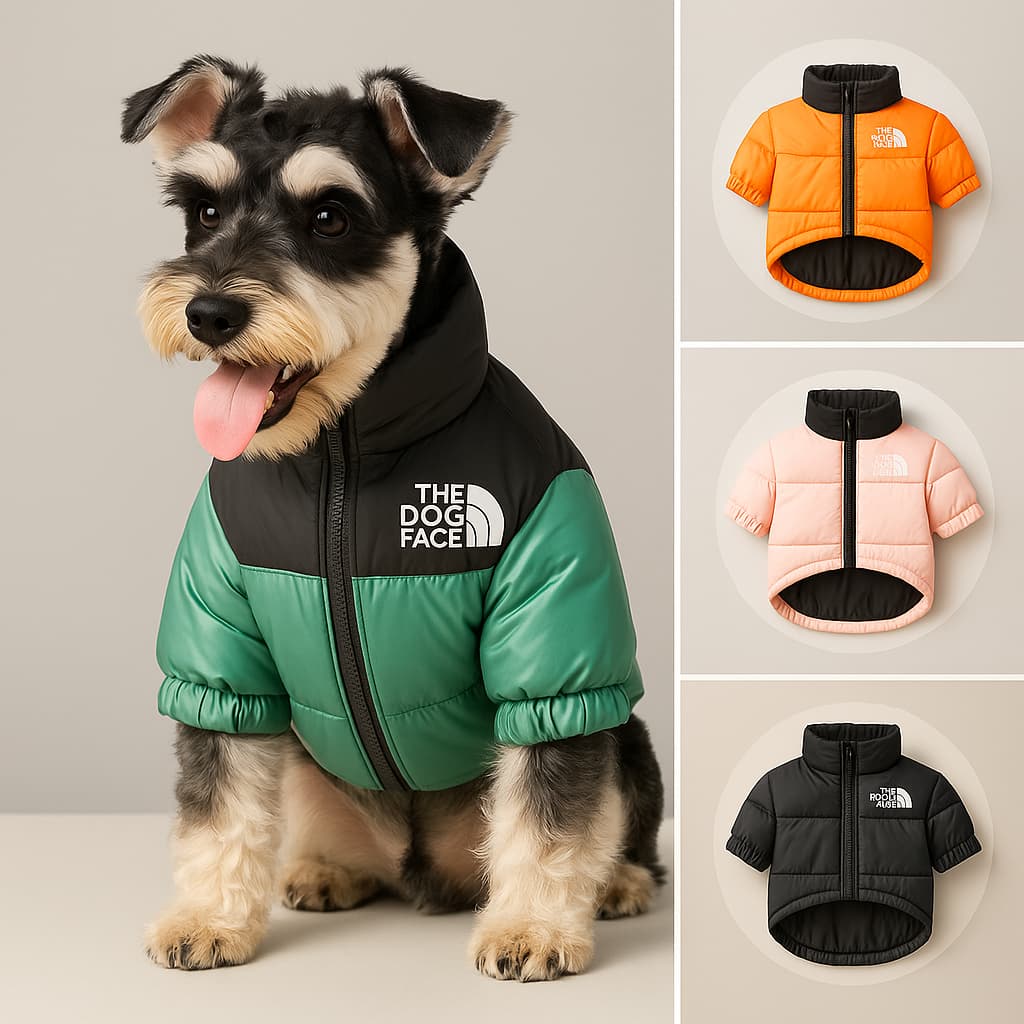 Winter Hundejacke "The Dog Face" für kleine & mittlere Hunde – Warmer dicker Parka | Furrivio™ für Hunde & Katzen – jetzt bei Furrivio™ kaufen
